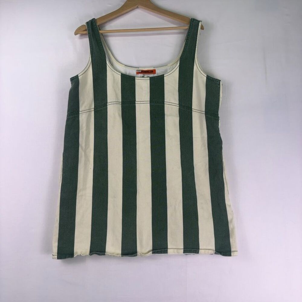 Simon Miller Green and Cream Striped Mini Dress